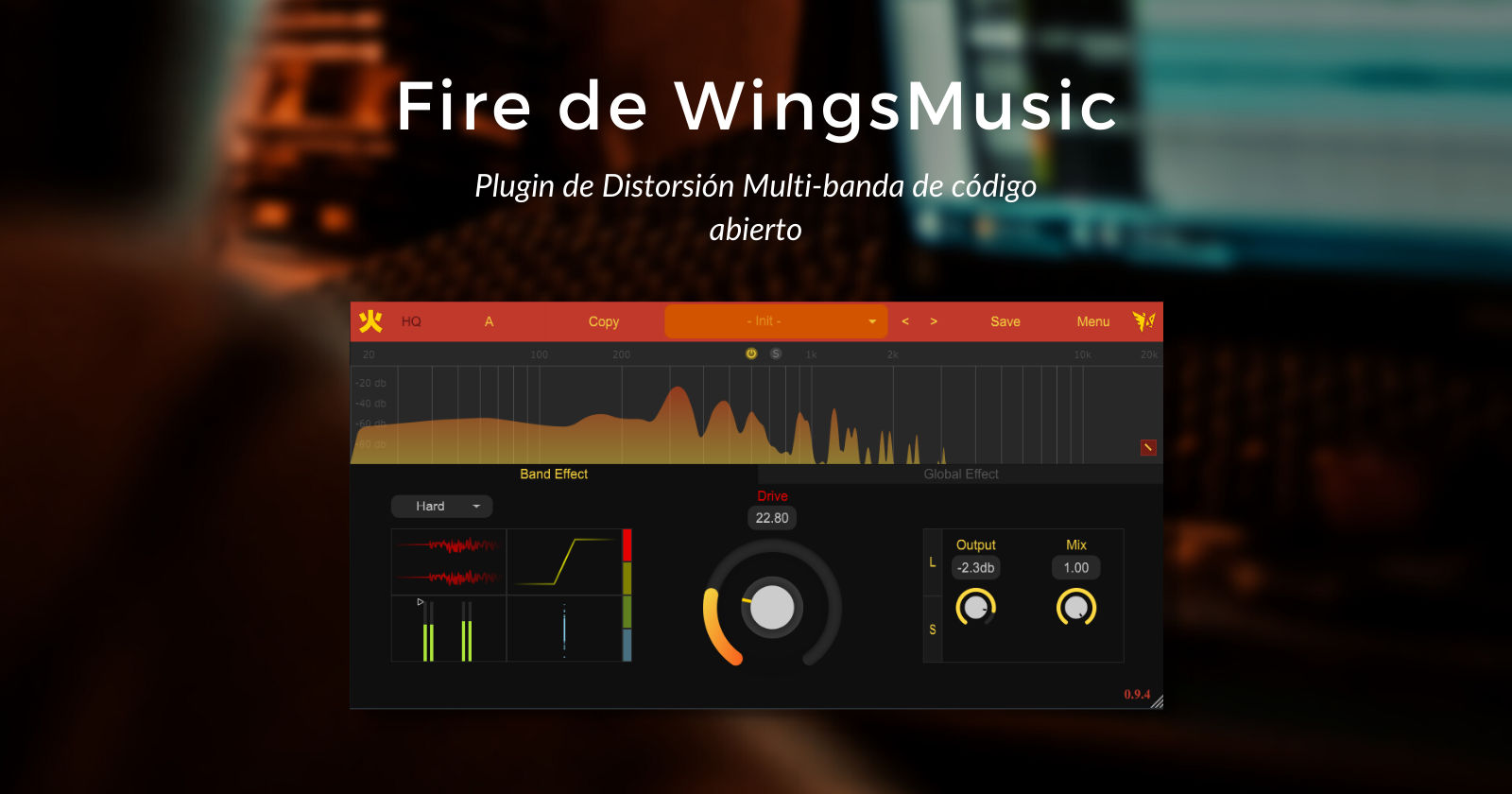 Fire de WingsMusic Plugin de Distorsión Multibanda de código abierto
